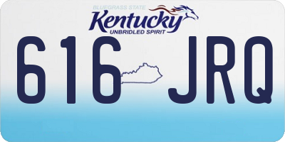 KY license plate 616JRQ
