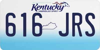 KY license plate 616JRS