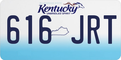 KY license plate 616JRT