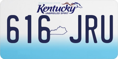 KY license plate 616JRU