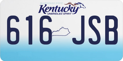 KY license plate 616JSB
