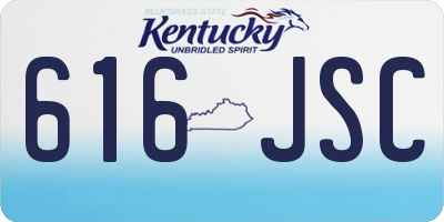 KY license plate 616JSC