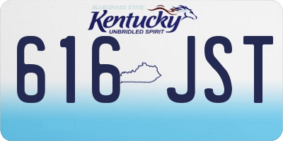KY license plate 616JST
