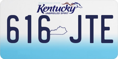 KY license plate 616JTE