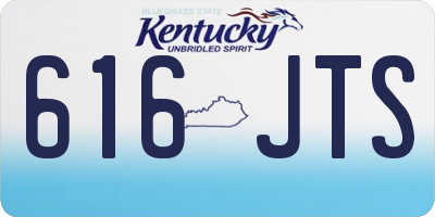 KY license plate 616JTS