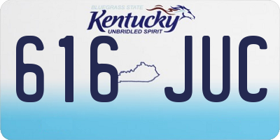 KY license plate 616JUC