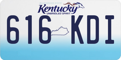 KY license plate 616KDI