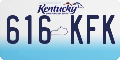 KY license plate 616KFK