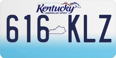 KY license plate 616KLZ