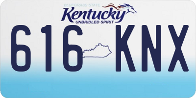 KY license plate 616KNX