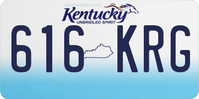KY license plate 616KRG