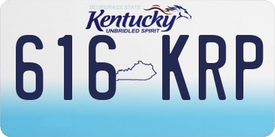 KY license plate 616KRP