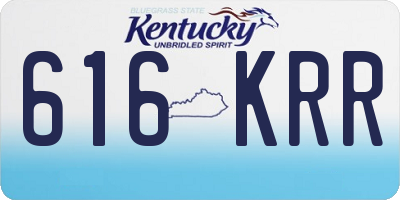 KY license plate 616KRR
