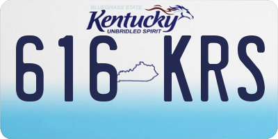 KY license plate 616KRS