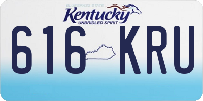 KY license plate 616KRU
