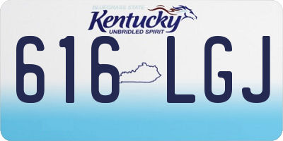 KY license plate 616LGJ