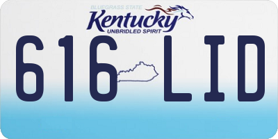 KY license plate 616LID