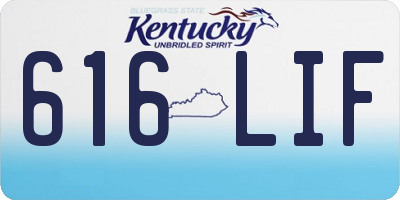 KY license plate 616LIF