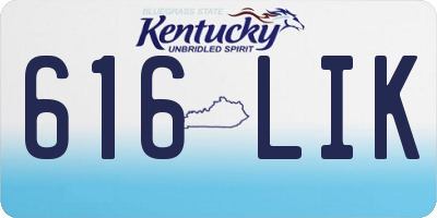 KY license plate 616LIK