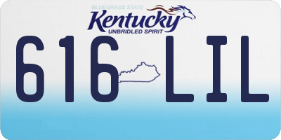 KY license plate 616LIL