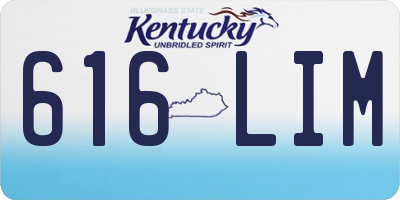 KY license plate 616LIM