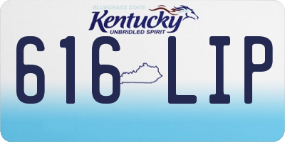 KY license plate 616LIP