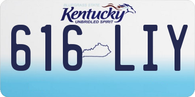 KY license plate 616LIY