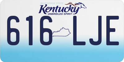 KY license plate 616LJE