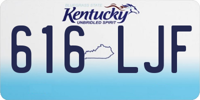 KY license plate 616LJF