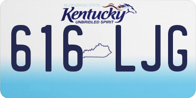 KY license plate 616LJG