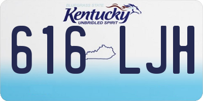 KY license plate 616LJH