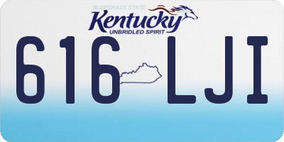 KY license plate 616LJI