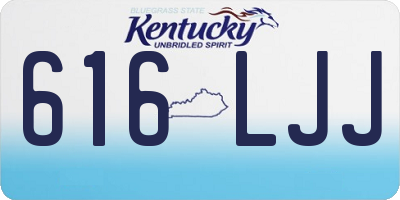 KY license plate 616LJJ
