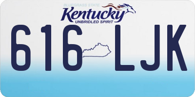 KY license plate 616LJK