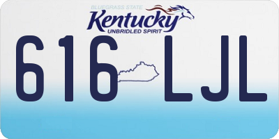 KY license plate 616LJL