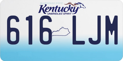 KY license plate 616LJM