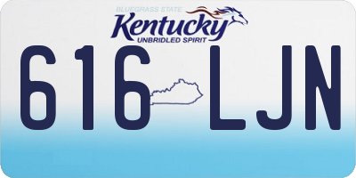 KY license plate 616LJN
