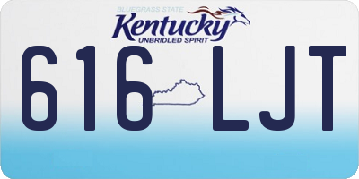 KY license plate 616LJT