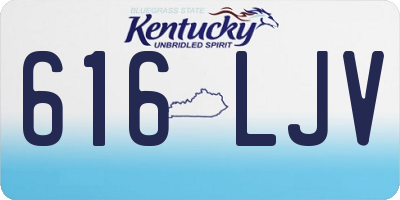 KY license plate 616LJV
