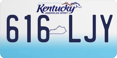 KY license plate 616LJY