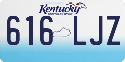KY license plate 616LJZ