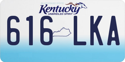 KY license plate 616LKA