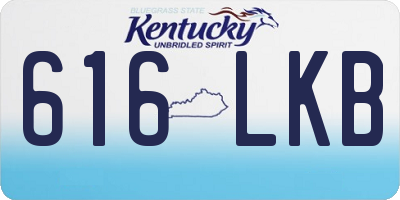 KY license plate 616LKB
