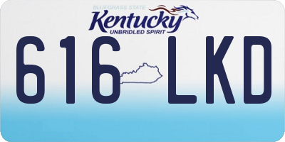 KY license plate 616LKD