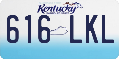KY license plate 616LKL
