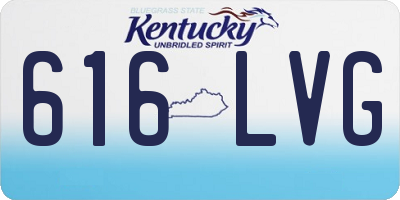 KY license plate 616LVG