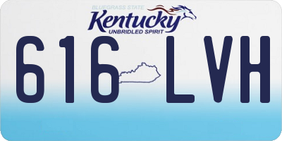 KY license plate 616LVH
