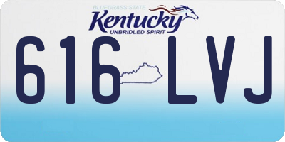 KY license plate 616LVJ