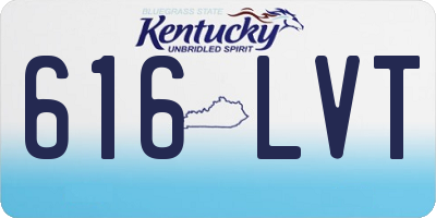KY license plate 616LVT