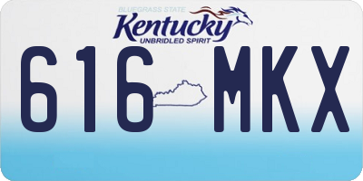 KY license plate 616MKX